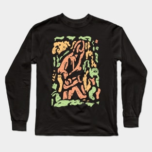 Abstract Jazz Saxophone Player Artistic Style Long Sleeve T-Shirt